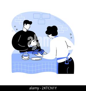 Smartwatch pagamento contactless illustrazioni vettoriali cartone animato isolato. Illustrazione Vettoriale