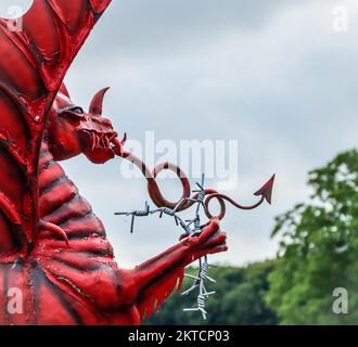 Drago gallese a Mametz wood Foto Stock