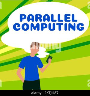 Visualizzazione di segnali Parallel Computing, Business Approach calcolo simultaneo tramite software e hardware Foto Stock