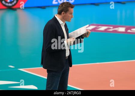 Trento , Italia. 29/11/2022, CEV Men Volley Champions League - Pool D - ITAS Trentino VS Grupo Azoty ZAKSA. 29th novembre 2022, BLM Group Arena, Trento, Italia. Foto Stock