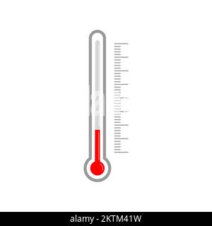 Termometro con indicatore di temperatura rosso. Simbolo del tempo caldo  Immagine e Vettoriale - Alamy