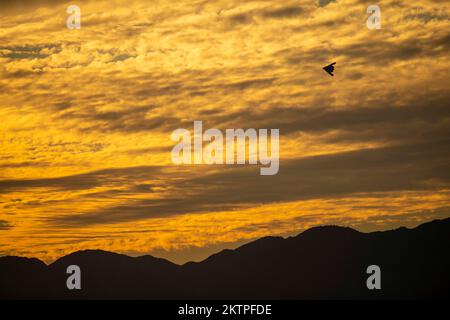 Luke Air Force base, Arizona, Stati Uniti. 15th Nov 2022. NEGLI STATI UNITI Air Force B-2 Spirit Bomber assegnato alla 509th Bomb Wing, Whiteman Air Force base, Missouri, circoli intorno alla Luke Air Force base, Arizona, novembre. 15, 2022. I bombardieri hanno partecipato ad un esercizio di addestramento fuori stazione con beni multi-nazione assegnati a Luke AFB per la prima volta. Credito: USA Air Force/ZUMA Press Wire Service/ZUMAPRESS.com/Alamy Live News Foto Stock