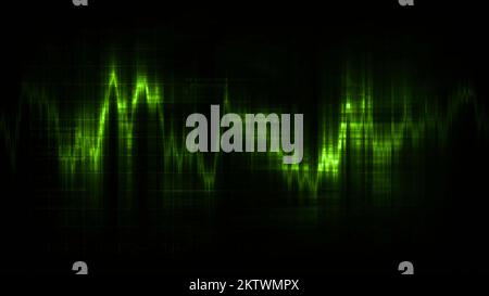 Sfondo arancione e verde. Motion.una linea angolare fatta come un grafico in astrazione che si diffonde in direzioni diverse. Riprese in 4K di alta qualità Foto Stock