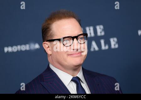 New York, Stati Uniti. 29th Nov 2022. Brendan Fraser partecipa alla prima 'The Whale' presso Alice Tully Hall di New York, NY, il 29 novembre 2022. (Foto di Efren Landaos/Sipa USA) Credit: Sipa USA/Alamy Live News Foto Stock