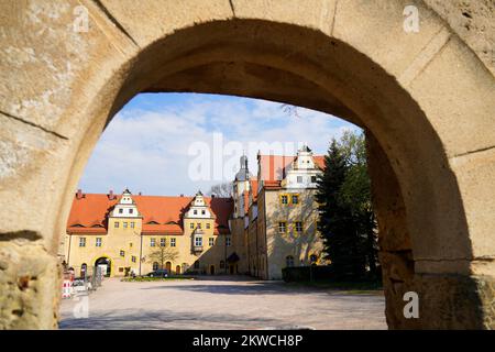 Vecchia casa di caccia vicino a Wermsdorf in Sassonia. Foto Stock