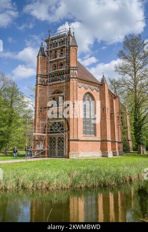 Schloßkapelle, St. Helena und Andreas, Schloßgarten, Ludwigslust, Mecklenburg-Vorpommern, Deutschland Foto Stock