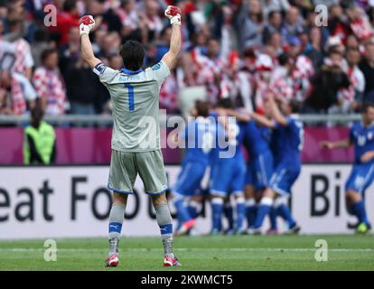 14.06.2012., Poznanj, Polonia - UEFA euro 2012, gruppo C, Italia - Croazia. Gianluigi Buffon. Foto: Goran Stanzl/PIXSELL Foto Stock