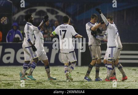 04.12.2012., Stadio Maksimir, Zagabria, Croazia - UEFA Champions League, 6th° turno, gruppo A, GNK Dinamo Zagreb - Dynamo Kyiv.. Foto: Marko Prpic/PIXSELL Foto Stock