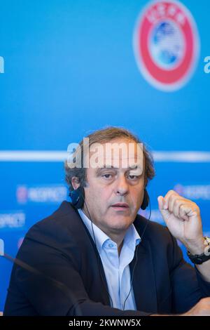 09/20/2013., Palace Hotel, Dubrovnik, Croazia - Conferenza stampa UEFA guidata da Michel Platini. Foto: Grgo Jelavic / PIXSELL Foto Stock