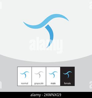 Lettera T logo disegno vettore. Illustrazione vettoriale. Illustrazione Vettoriale