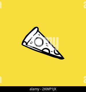 Semplice disegno Pizza Slice. Vettore. Illustrazione vettoriale Illustrazione Vettoriale