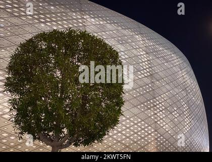 DOHA, QATAR - 29 NOVEMBRE: Coppa del mondo FIFA Qatar 2022 incontro di Gruppo B tra IR Iran e Stati Uniti allo Stadio al Thumama il 29 novembre 2022 a Doha, Qatar. Stadion Aussenansicht Fussball WM 2022 in Qatar FIFA World Cup 2022 © diebilderwelt / Alamy Stock Foto Stock