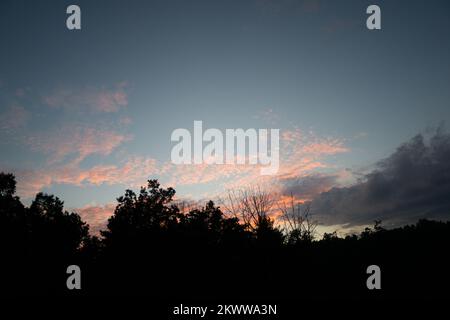 Tramonto estivo a New York Foto Stock