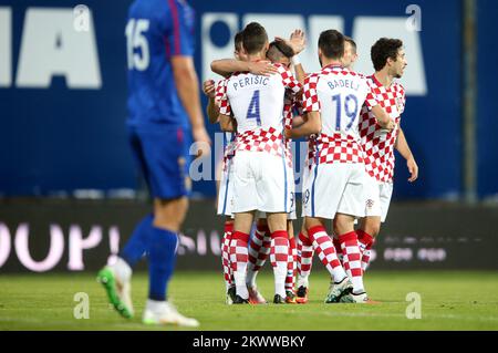 27.05.2016., Koprivnica, Croazia - partita di calcio amichevole in preparazione per Euro 2016, Croazia - Moldavia. Foto Stock