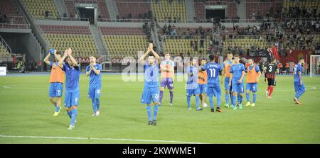 12.07.2016., stadio National Arena Philip II di Macedonia, Skopje, Macedonia - secondo turno di qualificazione della UEFA Champions League, FK Vardar Skoplje - GNK Dinamo. Foto Stock