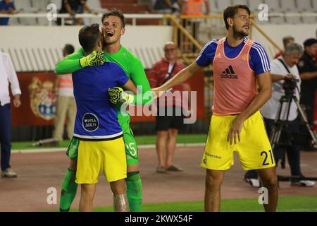 25.08.2016., Split, Croazia - seconda tappa della UEFA Europa League, Hajduk Split - Maccabi Tel Aviv. Foto Stock