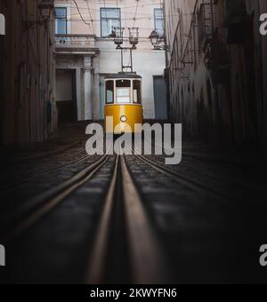 Funicolare di Bica (Elevador da Bica) - Lisbona, Portogallo Foto Stock