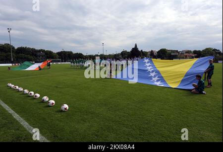 07.05.2017., Kostrena, Croazia - Campionato europeo UEFA U-17 2017. Allo stadio Zuknica, gruppo C, Repubblica d'Irlanda contro Bosnia-Erzegovina. Foto: Goran Kovacic/PIXSELL Foto Stock