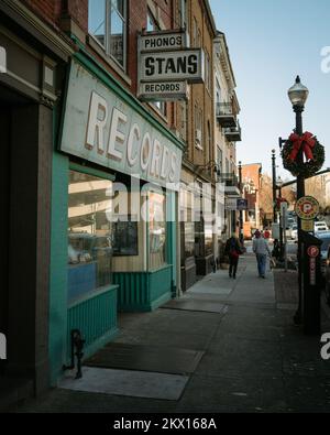 Stans Records segno vintage, Lancaster, Pennsylvania Foto Stock