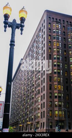 Edificio Monadnock a Chicago, Illinois, USA Foto Stock