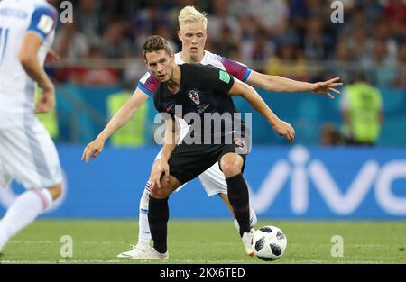 26.06.2018., Rostov-on-Don, Russia - Coppa del mondo 2018, Gruppo D, 3rd° turno, Islanda - Croazia. Marko Pjaca. Foto: Igor Kralj/PIXSELL Foto Stock