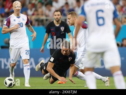 26.06.2018., Rostov-on-Don, Russia - Coppa del mondo 2018, Gruppo D, 3rd° turno, Islanda - Croazia. Marko Pjaca. Foto: Igor Kralj/PIXSELL Foto Stock