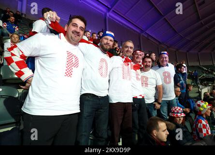 23.11.2018., Lillie, Francia - finale della Coppa Davis tra la Francia e la Croazia allo stadio Pierre-Mauroy di Lille, Francia, Jo-Wilfred Tsonga vs Marin Cilic.Fans Foto: Sanjin Strukic/PIXSELL Foto Stock