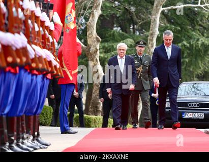 07.03.2019., Vila Gorica, Podgorica, Montenegro - il presidente greco Prokopis Pavlopoulos in visita di lavoro nella Repubblica del Montenegro su invito del presidente montenegrino Mile Djukanovic. Foto: Filip Filipovic/HaloPix/PIXSELL Foto Stock