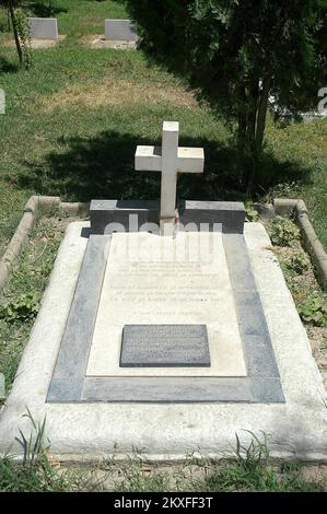 Kabul / Afghanistan: Tomba di Aurel Stein al cimitero britannico (o cimitero europeo o cimitero cristiano) a Kabul. Foto Stock