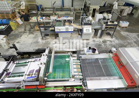 veduta aerea dell'azienda di stampa industriale Foto Stock