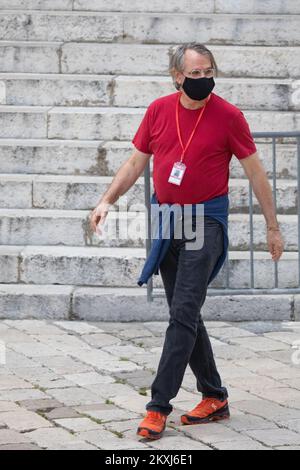 Preparativi per la ripresa di un film Olso, a Dubrovnik, Croazia, il 16 ottobre 2020. Il film è prodotto da HBO. Il regista e produttore del film è Bartlett Sher, un famoso regista teatrale di Broadway. Foto: Grgo Jelavic/PIXSELL Foto Stock