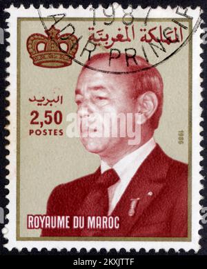 TIMBRE OBLITÉRÉ ROYAUME DU MAROC. 1986. POST. 2,50 Foto Stock