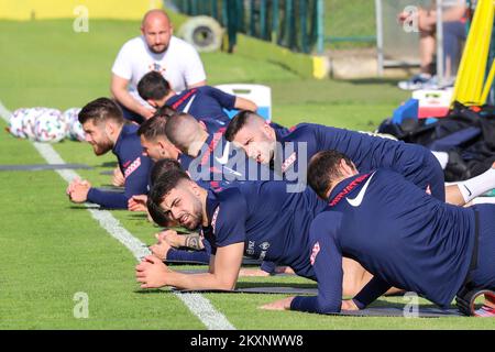 Il calciatore Josko Gardiol durante la sessione di allenamento della nazionale croata di calcio , a Rovigno, Croazia, il 7 giugno 2021. Foto: Srecko Niketic/PIXSELL Foto Stock