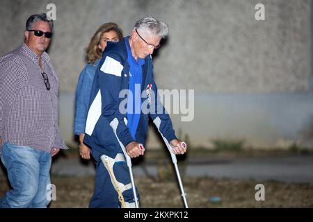 Il milionario croato Tomislav Horvatincic arriva in prigione a Remetinec, Zagabria, Croazia, il 14 luglio 2021. È stato condannato a 4 anni e 10 mesi di carcere, in attesa di appello, per aver causato un incidente marittimo nel 2011 che ha causato la morte di due cittadini italiani. Foto: Zeljko Hladika/PIXSELL Foto Stock