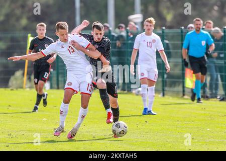 MEDULIN, [CROAZIA] - 08 OTTOBRE: La partita dei croati U18 e della Danimarca U18 al Torneo Internazionale Under 18 friendly il 8 ottobre 2021 a Medulin, Croazia. Mads Enggard. Foto: Srecko Niketic/PIXSELL Foto Stock