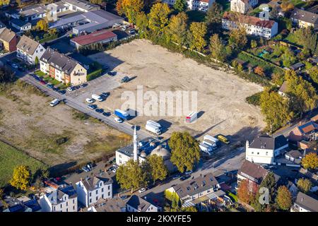 Veduta aerea, moschea DITIB- Comunità islamica turca di Gladbeck, Wielandstraße angolo Bramsfeld, ex area negozio di mobili Tacke, Butendorf, Gladbe Foto Stock