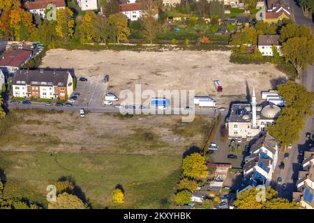 Veduta aerea, moschea DITIB- Comunità islamica turca di Gladbeck, Wielandstraße angolo Bramsfeld, ex area negozio di mobili Tacke, Butendorf, Gladbe Foto Stock