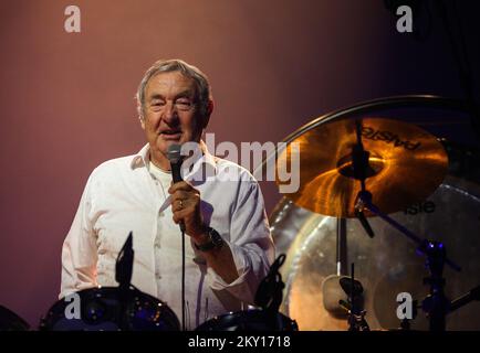 Alla Fiera di Zagabria, il concerto è stato tenuto dal batterista e fondatore della band Pink Floyd Nick Mason come parte del suo tour Sauterful of Secrets di Nick Mason. Foto: Zeljko Hladika/PIXSELL Foto Stock