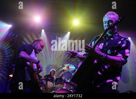 Alla Fiera di Zagabria, il concerto è stato tenuto dal batterista e fondatore della band Pink Floyd Nick Mason come parte del suo tour Sauterful of Secrets di Nick Mason. Foto: Zeljko Hladika/PIXSELL Foto Stock