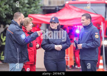 Esercitazioni della contea delle forze di protezione civile 'Samobor 2022' tenutesi a Samobor , Croazia, il 17 settembre 17, 2022 Foto: Tomislav Miletic/PIXSELL Foto Stock