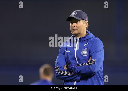 L'allenatore nazionale danese Kasper Hjulmand si è allenato presso lo stadio Maksimir di Zagabria, Croazia, il 21 settembre 2022. La Danimarca giocherà domani una partita della UEFA Nations League contro la Croazia. Foto: Goran Stanzl/PIXSELL Foto Stock