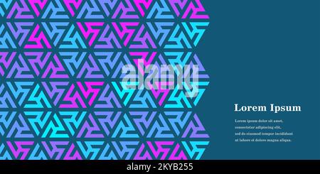 triangolo viola blu astratto, sfondo della trama geometrica, motivo poligonale, concetto di rete Foto Stock