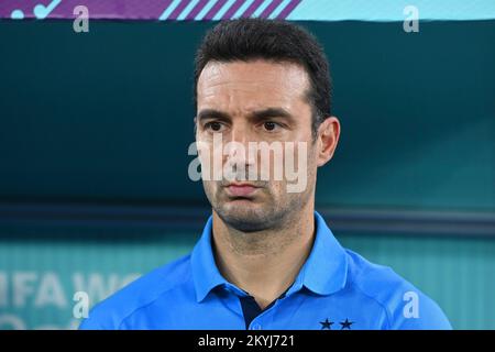 Allenatore SCALONI Lionel (ARG), immagine singola, motivo singolo tagliato, ritratto, ritratto, verticale. Game 39, Group C Poland PO) - Argentina (ARG) 0-2 il 30th novembre 2022, Stadium 974 Football World Cup 20122 in Qatar dal 20th novembre. - Dalle 18.12.2022 alle Foto Stock