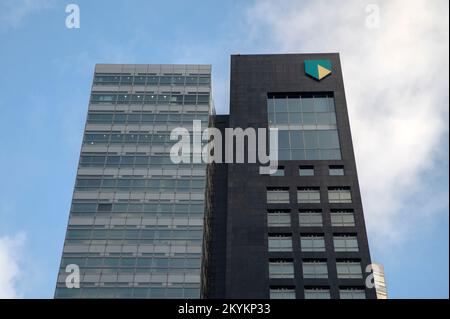 ABN AMRO Bank Headquarters Building a Gustav Mahlerplein Amsterdam Paesi Bassi 30-11-2022 Foto Stock