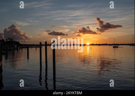 Tramonto di Key Largo Foto Stock