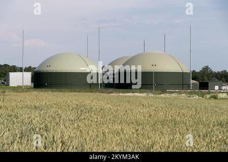 Impianto di biogas a Falknowo, Polonia © Wojciech Strozyk / Alamy Stock Photo Foto Stock