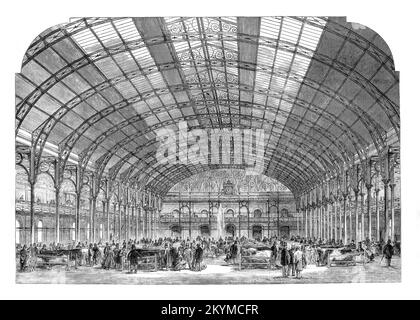 L'Agricultural Hall di Islington è stata fondata nel 1860 per ospitare la riunione annuale dello Smithfield Club e la fiera del bestiame. Designata come Royal Agricultural Hall nel 1884 e conosciuta localmente come 'Aggie', fu utilizzata anche per eventi pubblici ed eventi su larga scala come fiere, circhi, recital musicali, palle da ballo, tornei militari, incontri revivalistici ed eventi sportivi. Il primo spettacolo di cani da crociera si è tenuto nella sala nel 1891. Foto Stock