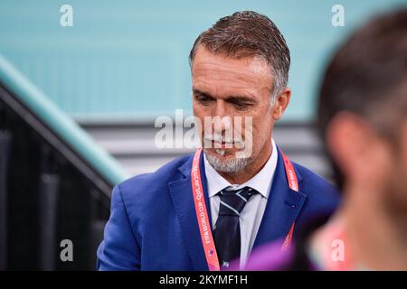 DOHA, QATAR - 30 NOVEMBRE: Gabriel Batistuta prima del Gruppo C - Coppa del mondo FIFA Qatar 2022 incontro tra Polonia e Argentina allo Stadio 974 il 30 novembre 2022 a Doha, Qatar (Foto di Pablo Morano/BSR Agency) Foto Stock