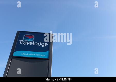Travelodge Macclesfield Adlington, A523 London Road, South Adlington, Macclesfield, SK10 4NG Foto Stock