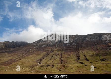 Le South Slabs e Rosa Slabs Goat caddero viste da Glen Rosa l'isola di Arran North Ayrshire Scozia Foto Stock